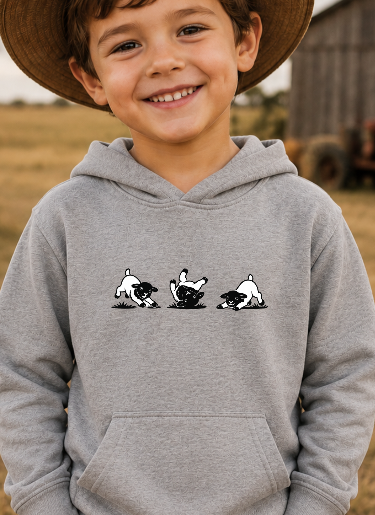 Playful Dorper Sheep Youth Hoodie