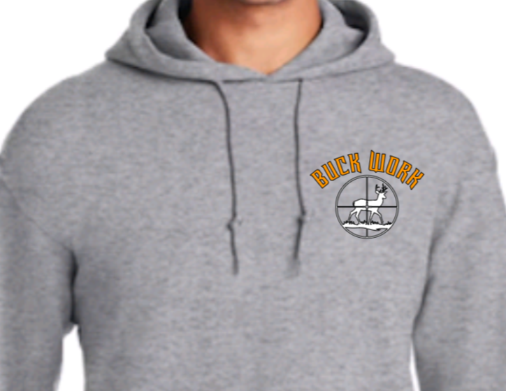 Buck Work Adult Unisex Hoodie