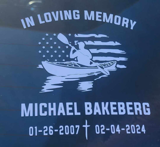 Michael Bakeberg Car Decal