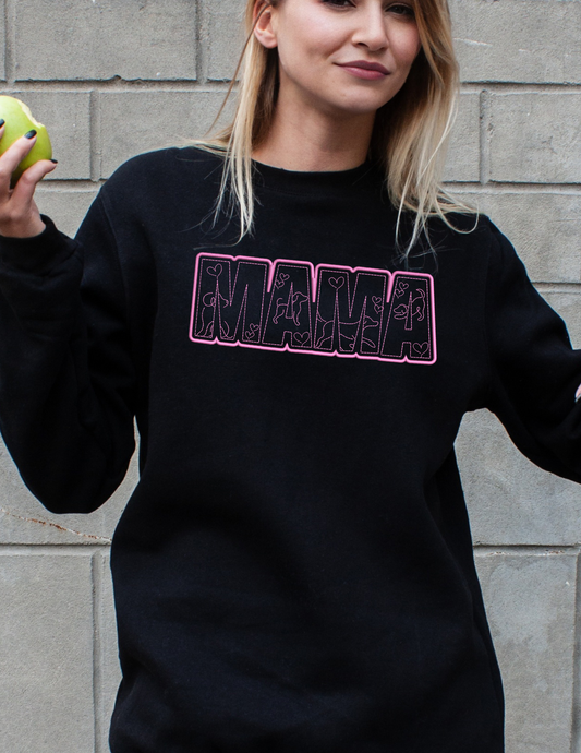 Embroidered Dog Mama Sweatshirt