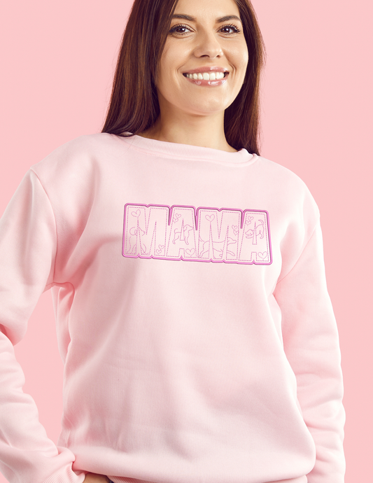 Embroidered Dog Mama Sweatshirt