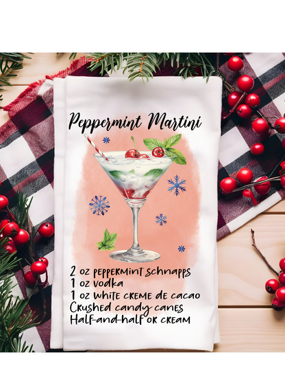009. Winter Cocktail Kitchen Towels