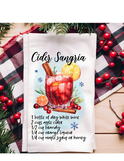 009. Winter Cocktail Kitchen Towels