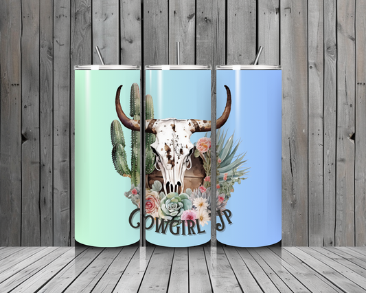 48. Cowgirl Up Skull 20oz. Tumbler