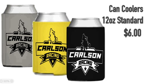D. Carlson Racing 12oz Can Cooler